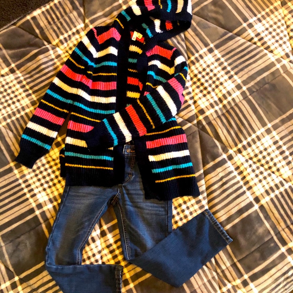 GUC Cardigan and jeans size 8 for little girls!